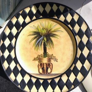 Home Interiors Elegant Cream Plates